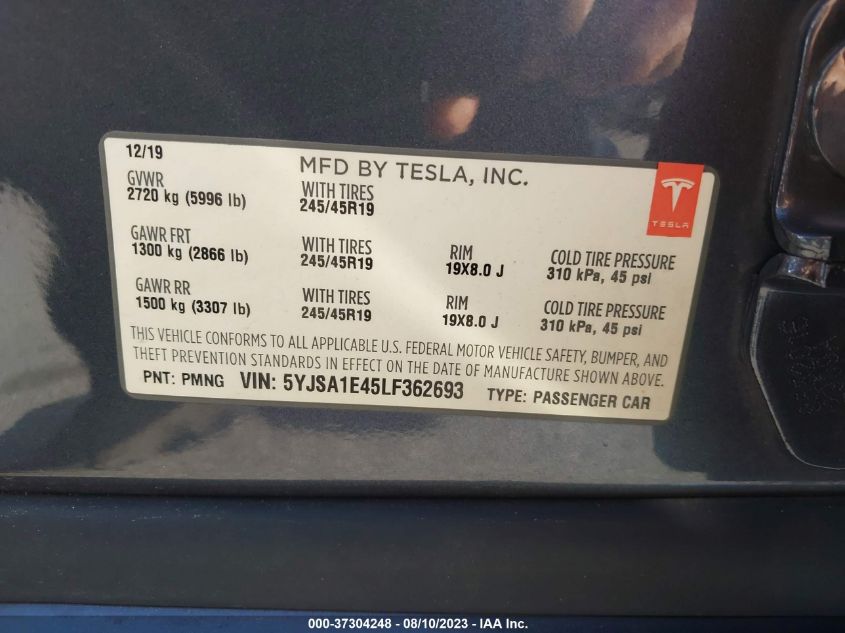 5YJSA1E45LF362693 Tesla Model S  9