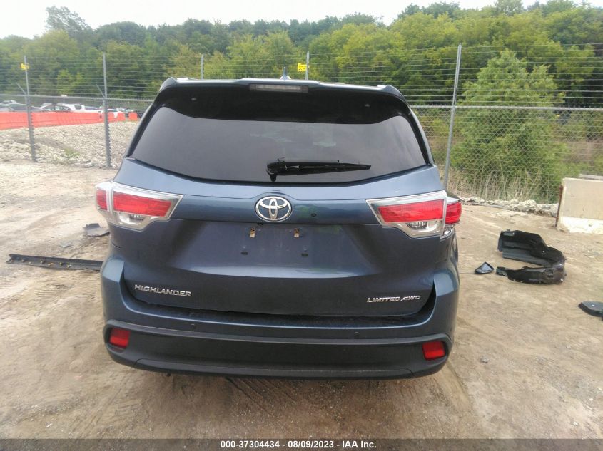 2015 TOYOTA HIGHLANDER LIMITED - 5TDDKRFH8FS150134