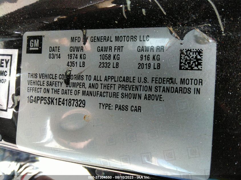 2014 BUICK VERANO - 1G4PP5SK1E4187329