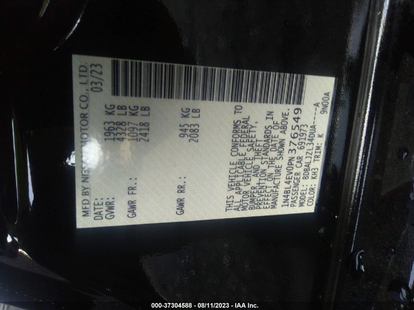 2023 NISSAN ALTIMA 2.5 SL - 1N4BL4EV0PN376549