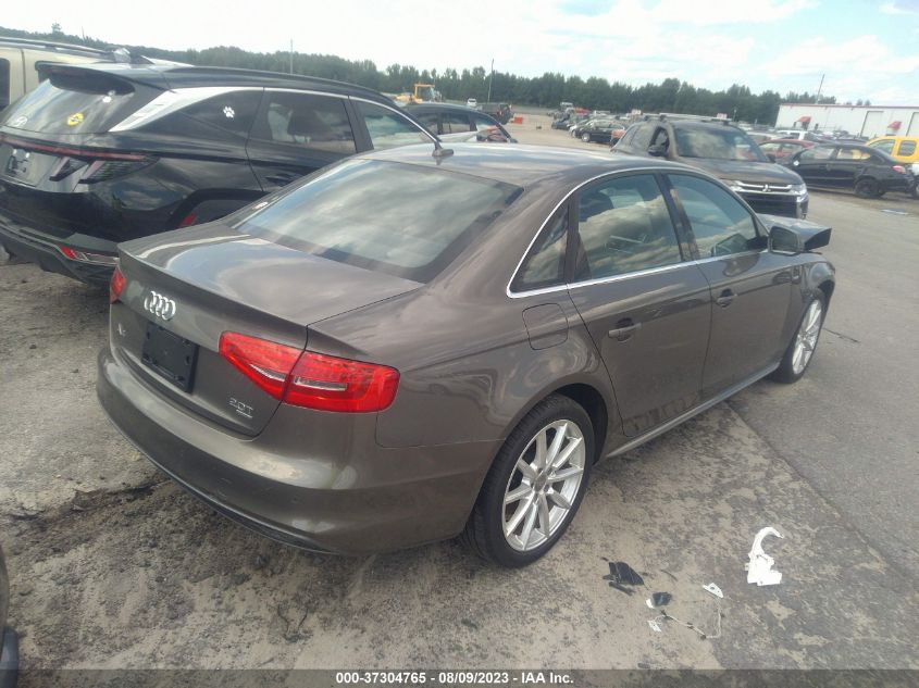 2014 AUDI A4 PREMIUM PLUS - WAUFFAFLXEN043249