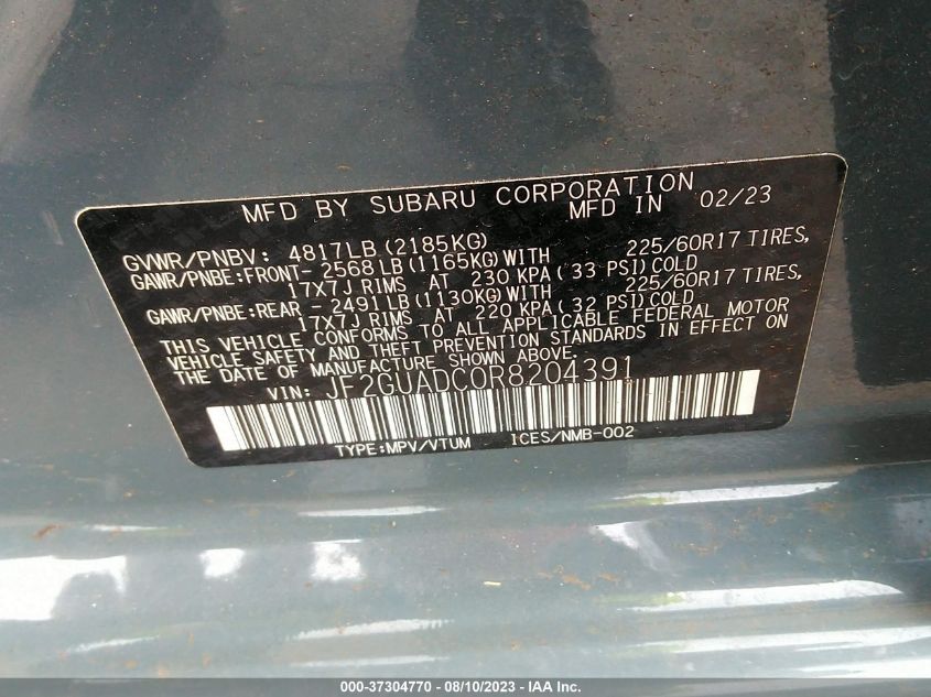 2024 SUBARU CROSSTREK PREMIUM - JF2GUADC0R8204391