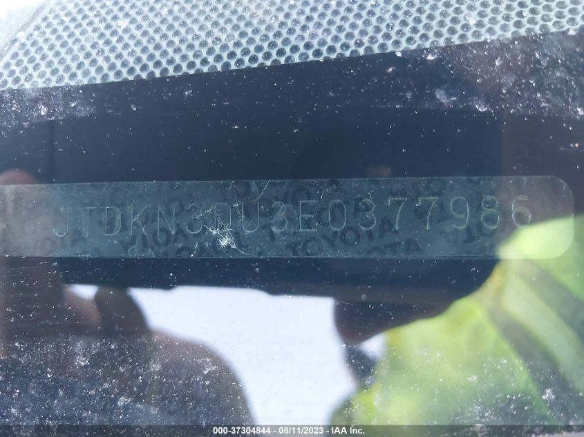 2014 TOYOTA PRIUS FOUR/FIVE/THREE/ONE/TWO - JTDKN3DU3E0377986