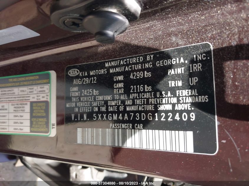 2013 KIA OPTIMA LX - 5XXGM4A73DG122409