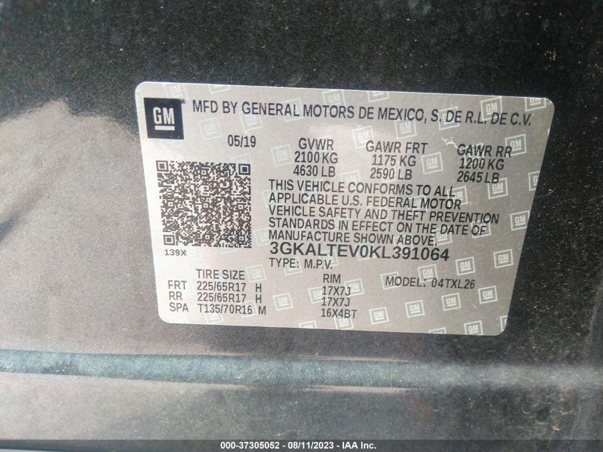 2019 GMC TERRAIN SLE - 3GKALTEV0KL391064