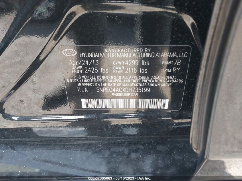 2013 HYUNDAI SONATA SE/LIMITED - 5NPEC4ACXDH735199