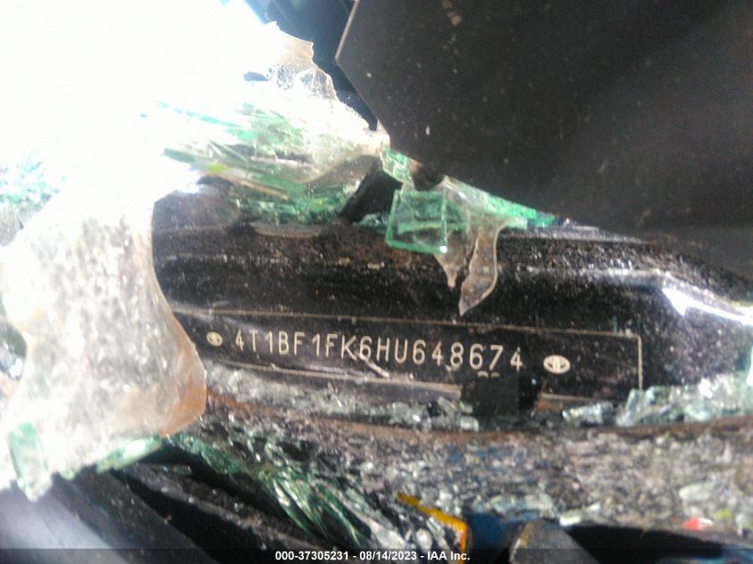 2017 TOYOTA CAMRY XLE/SE/LE/XSE - 4T1BF1FK6HU648674