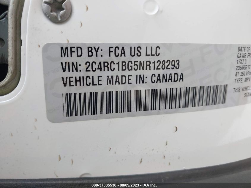 2C4RC1BG5NR128293 2022 CHRYSLER PACIFICA, photo no. 9