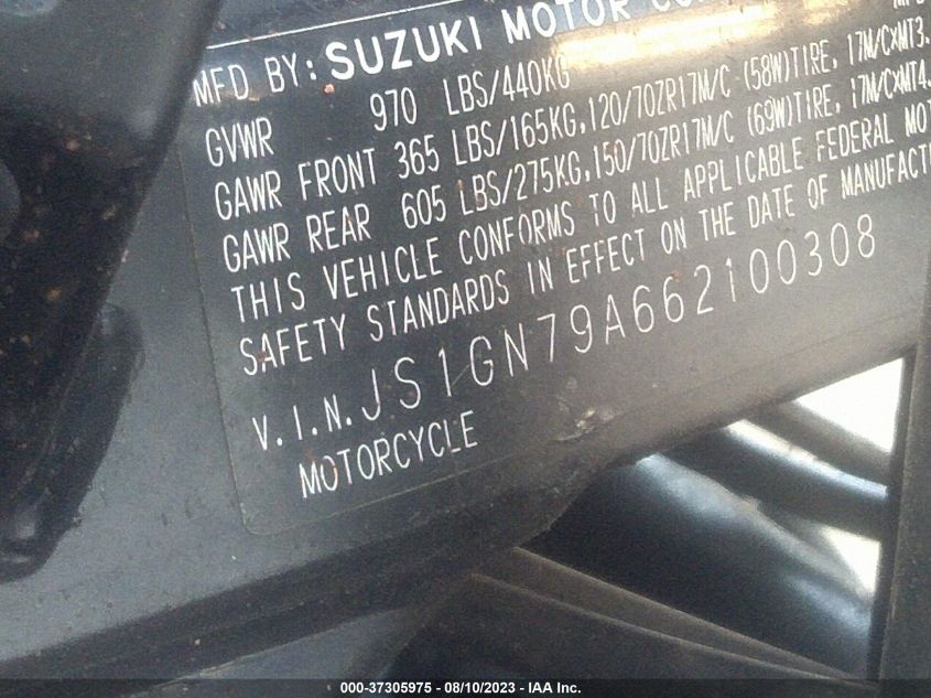2006 SUZUKI GSX600 F - JS1GN79A662100308