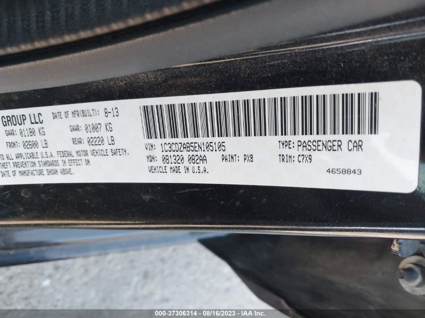 2014 DODGE AVENGER SE - 1C3CDZAB5EN105105