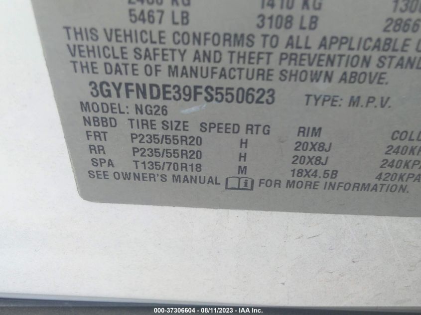 2015 CADILLAC SRX PREMIUM COLLECTION - 3GYFNDE39FS550623
