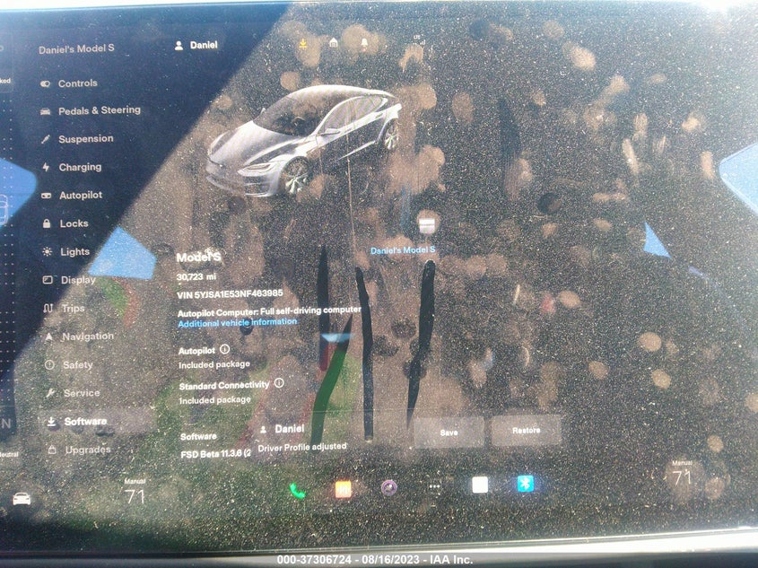 VIN 5YJSA1E53NF463985 2022 TESLA MODEL S