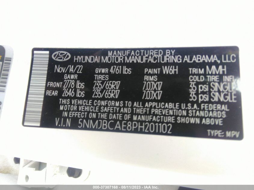 2023 HYUNDAI TUCSON SEL - 5NMJBCAE8PH201102