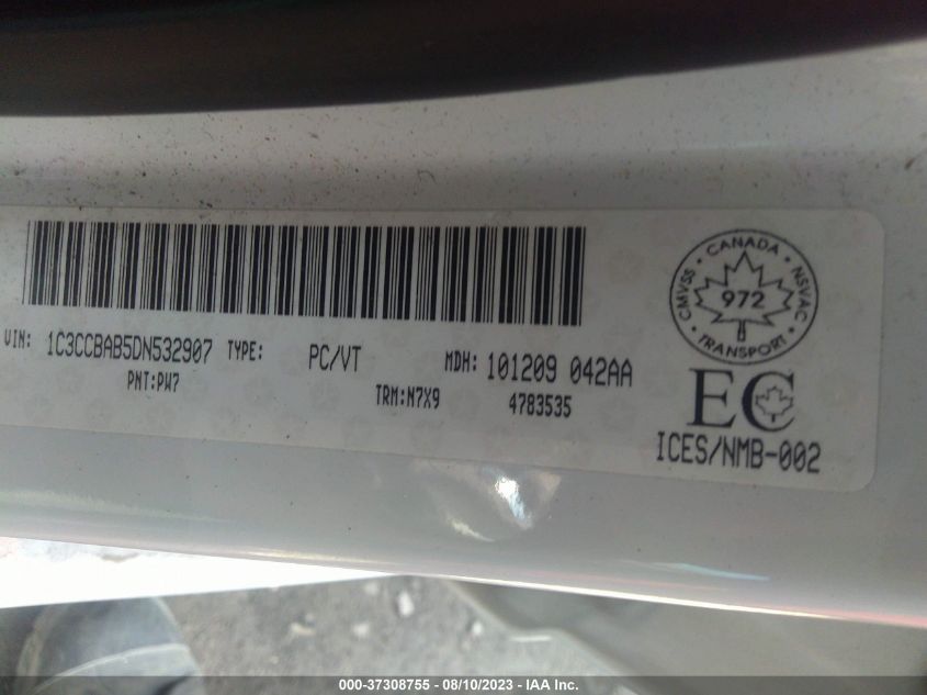 2013 CHRYSLER 200 LX - 1C3CCBAB5DN532907