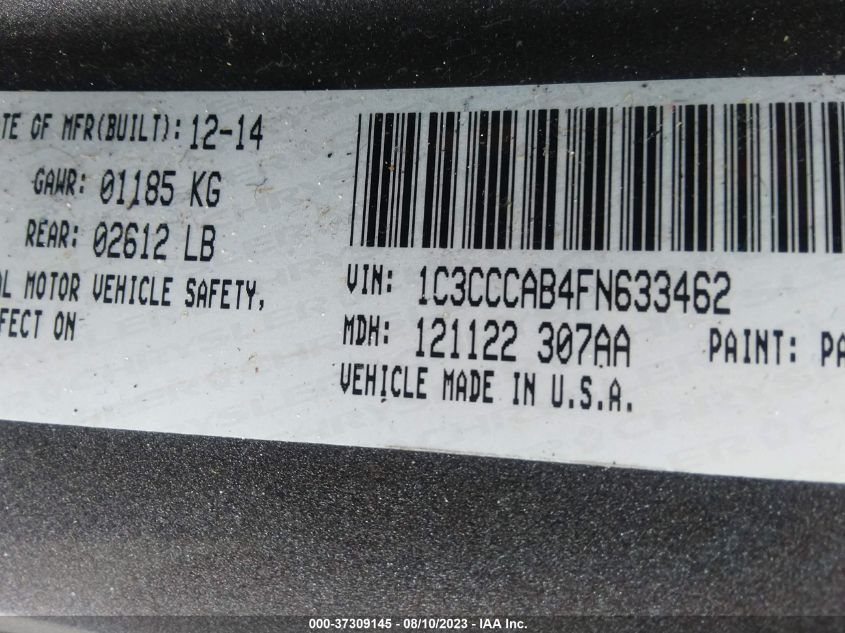 2015 CHRYSLER 200 LIMITED - 1C3CCCAB4FN633462