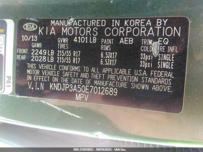 2014 KIA SOUL + - KNDJP3A50E7012689