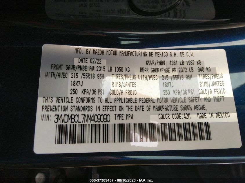 2022 MAZDA CX-30 PREFERRED - 3MVDMBCL7NM409090