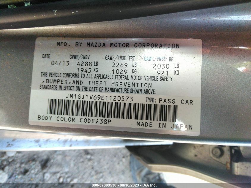 2014 MAZDA MAZDA6 I TOURING - JM1GJ1V69E1120573
