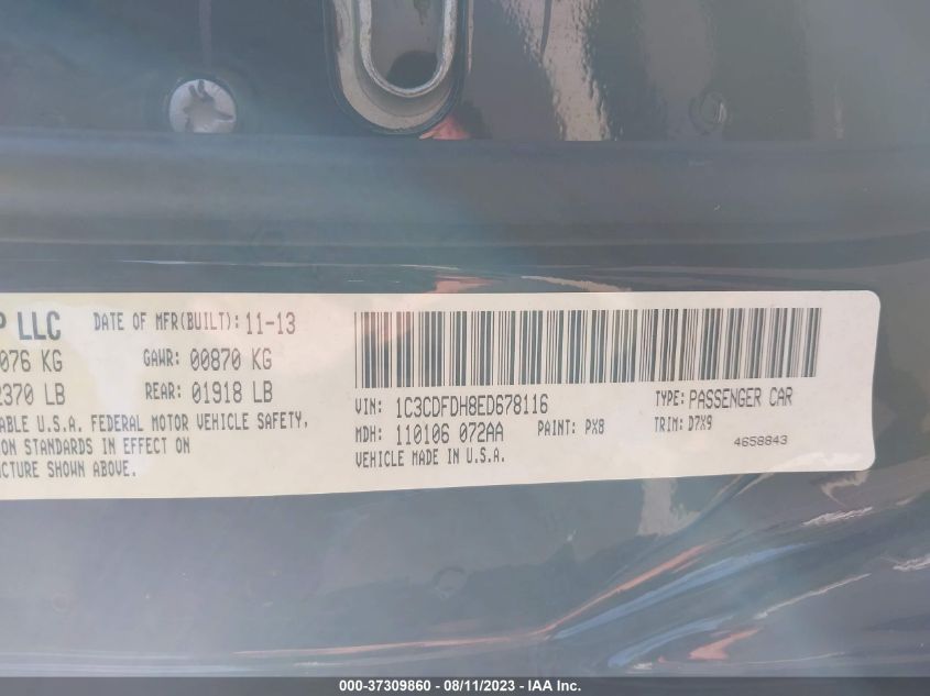 2014 DODGE DART SE AERO - 1C3CDFDH8ED678116
