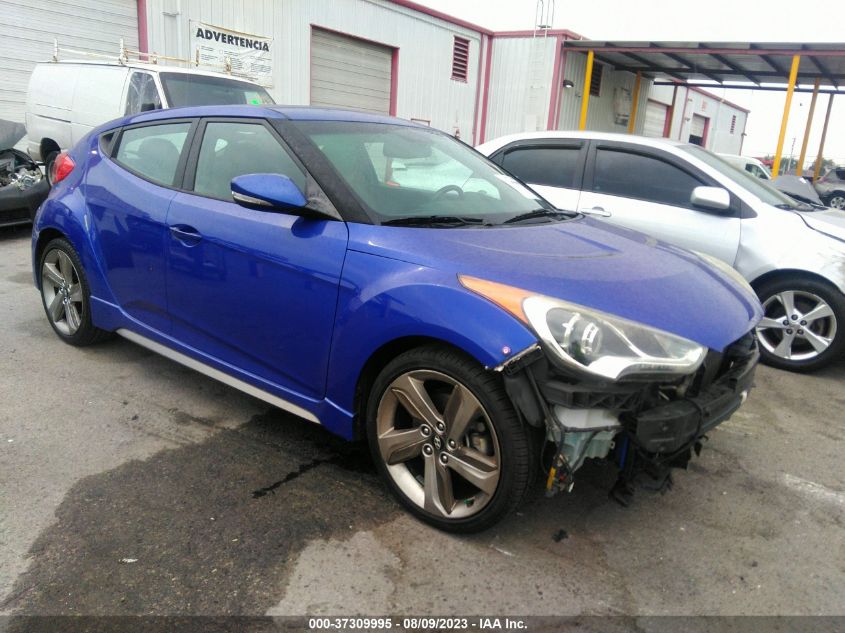 2013 HYUNDAI VELOSTER TURBO W/BLACK INT - KMHTC6AE0DU169074