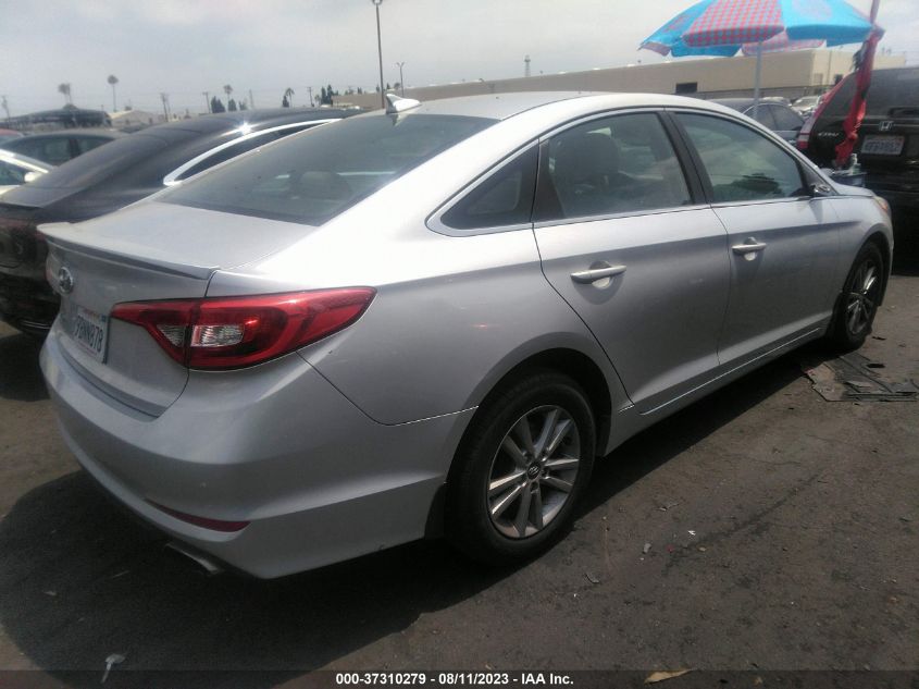 2015 HYUNDAI SONATA 2.4L SE - 5NPE24AF8FH254187