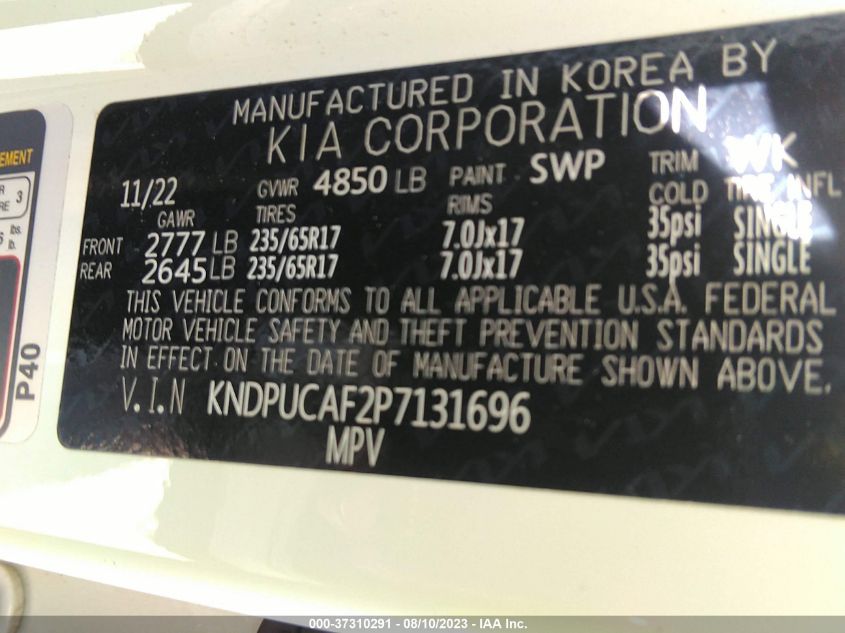 2023 KIA SPORTAGE LX - KNDPUCAF2P7131696