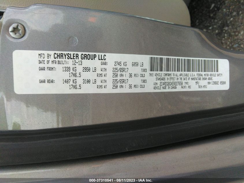 2014 DODGE GRAND CARAVAN SE 30TH ANNIVERSARY - 2C4RDGBGXER227658