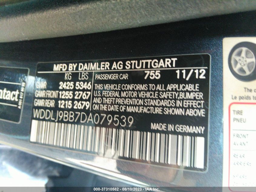 2013 MERCEDES-BENZ CLS 550 - WDDLJ9BB7DA079539