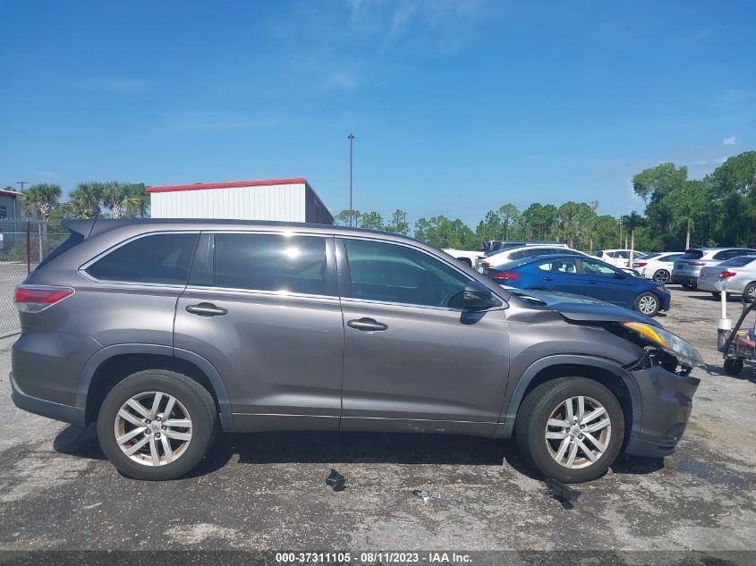 2015 TOYOTA HIGHLANDER LE - 5TDZARFH2FS012274