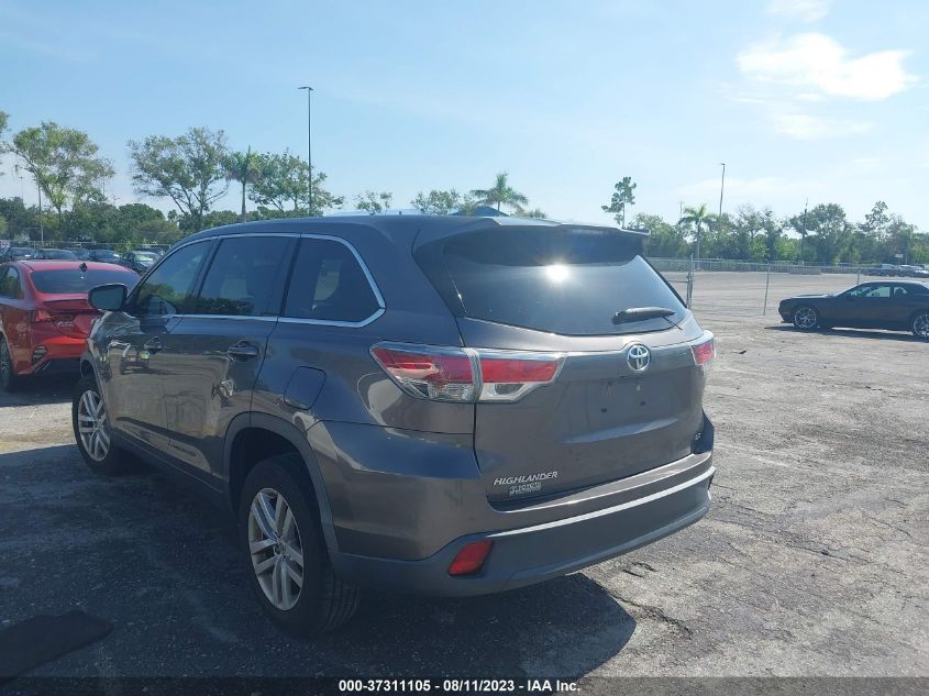 2015 TOYOTA HIGHLANDER LE - 5TDZARFH2FS012274