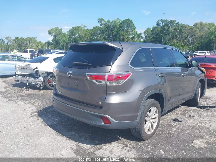 2015 TOYOTA HIGHLANDER LE - 5TDZARFH2FS012274