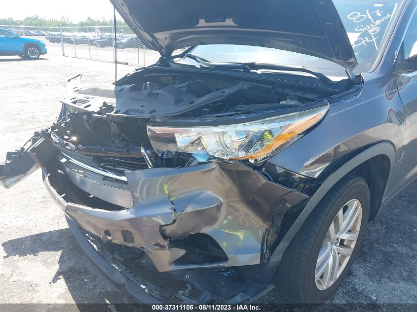 2015 TOYOTA HIGHLANDER LE - 5TDZARFH2FS012274