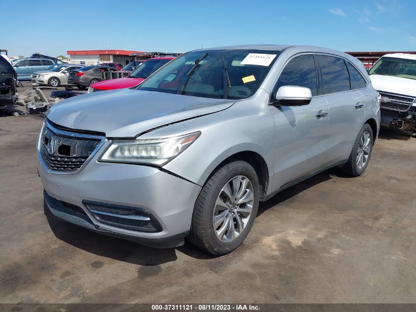 2014 ACURA MDX TECH/ENTERTAINMENT PKG - 5FRYD3H62EB006133