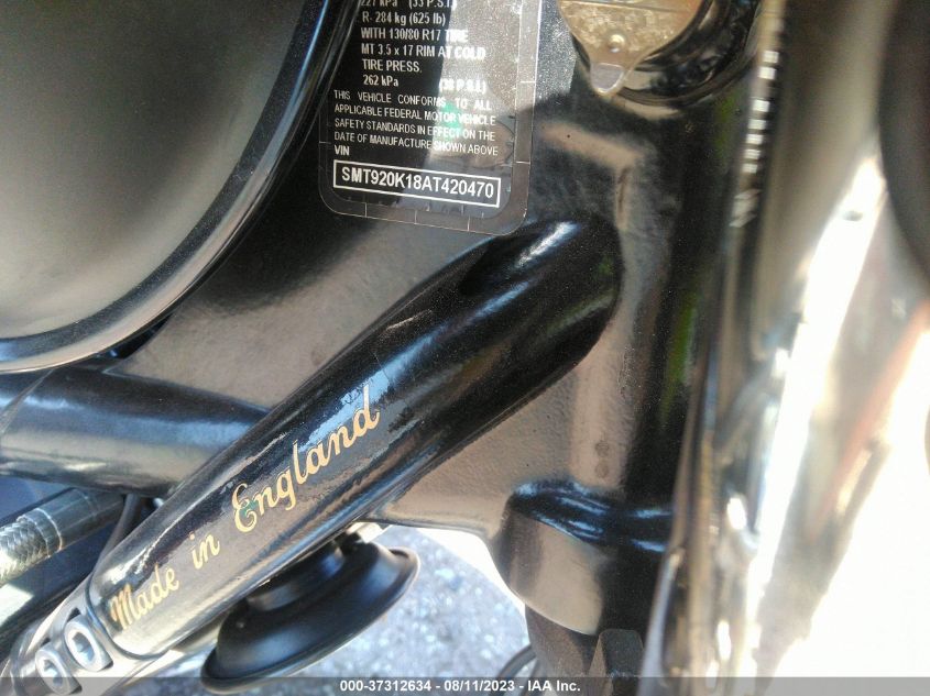 2010 TRIUMPH MOTORCYCLE THRUXTON 900 SMT920K18AT420470