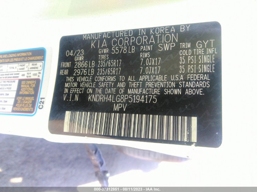 2023 KIA SORENTO HYBRID EX KNDRH4LG8P5194175