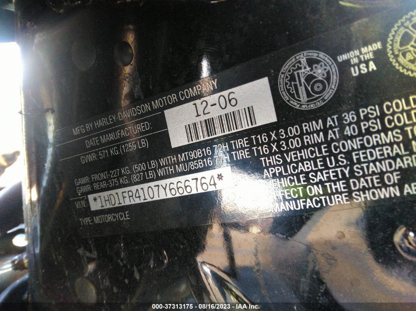 2007 HARLEY-DAVIDSON FLHRCI - 1HD1FR4107Y666764