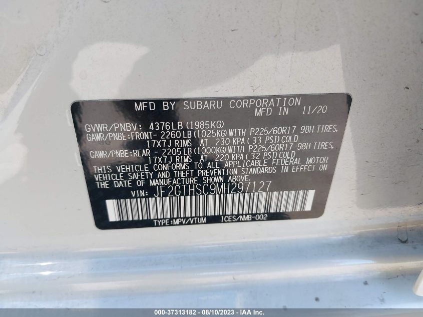 2021 SUBARU CROSSTREK SPORT - JF2GTHSC9MH297127