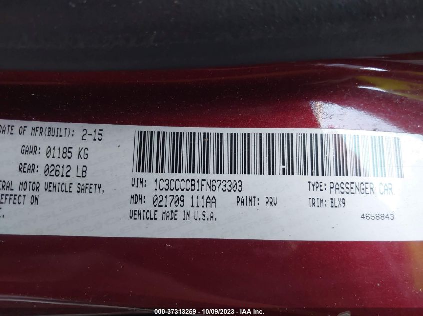 2015 CHRYSLER 200 C - 1C3CCCCB1FN673303