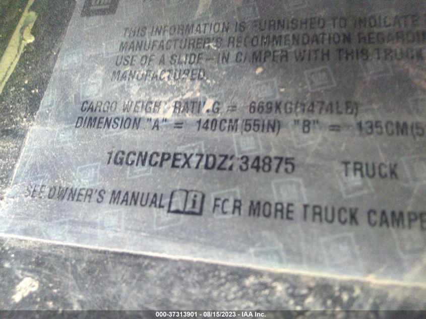 2013 CHEVROLET SILVERADO 1500 WORK TRUCK - 1GCNCPEX7DZ234875