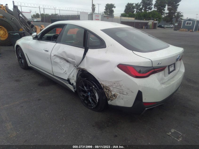 2023 BMW I4 EDRIVE35 WBY43AW03PFP93578