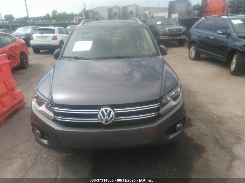 2013 VOLKSWAGEN TIGUAN SE W/SUNROOF & NAV - WVGAV3AX0DW611406