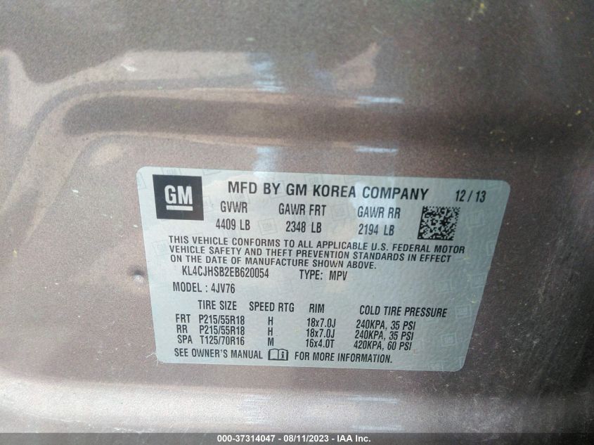 2014 BUICK ENCORE PREMIUM - KL4CJHSB2EB620054