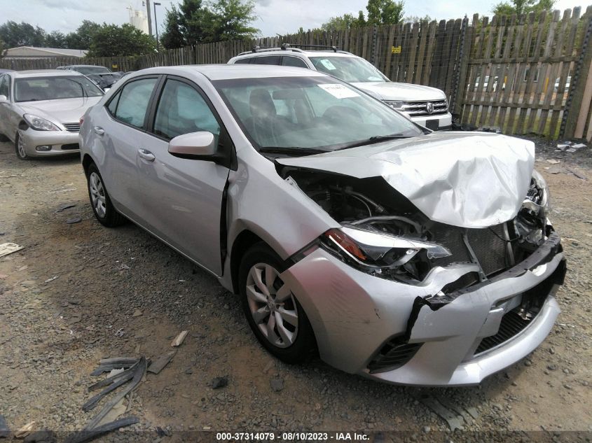 2016 TOYOTA COROLLA LE - 2T1BURHE0GC489775