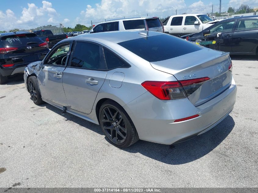 VIN 2HGFE2F53NH608643 2022 HONDA CIVIC SEDAN SPORT