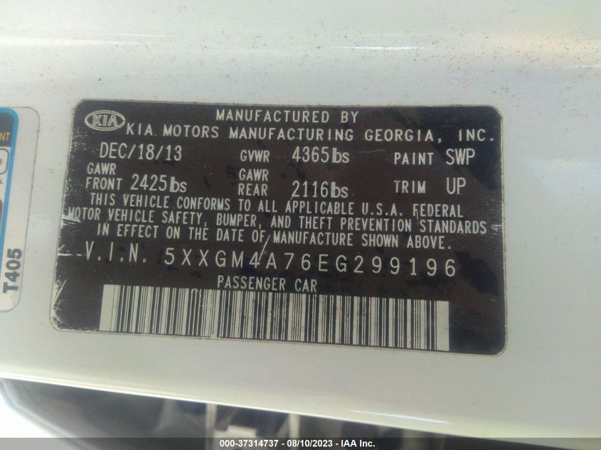 2014 KIA OPTIMA LX - 5XXGM4A76EG299196