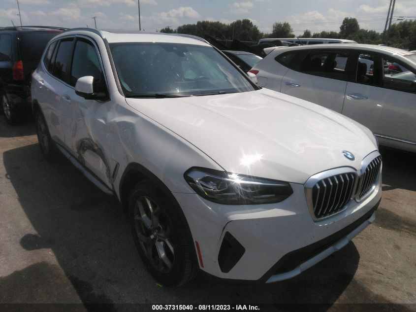 2022 BMW X3 XDRIVE30I - 5UX53DP03N9K64504