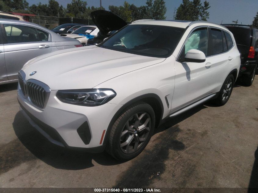 2022 BMW X3 XDRIVE30I - 5UX53DP03N9K64504