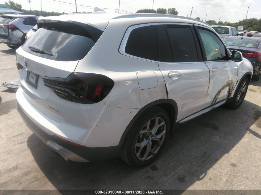 2022 BMW X3 XDRIVE30I - 5UX53DP03N9K64504