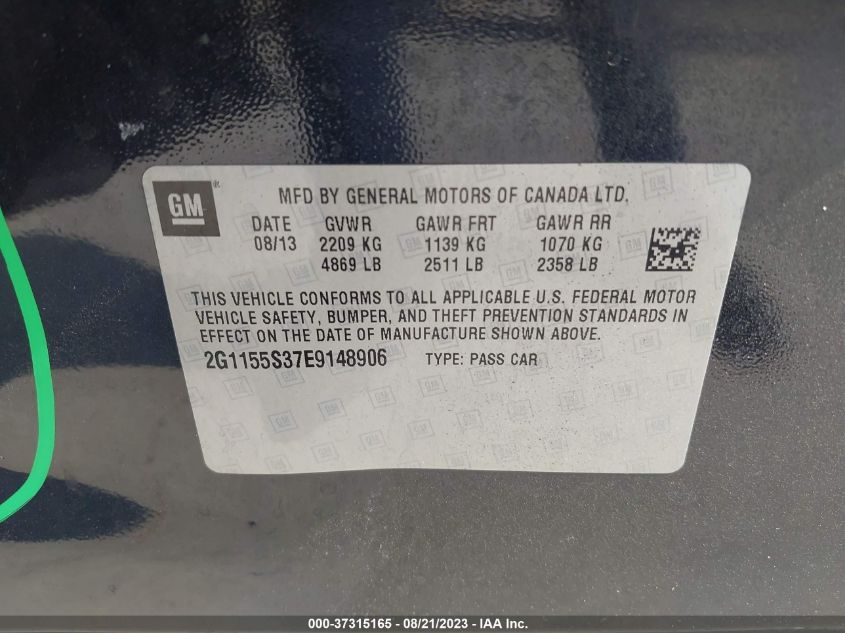 2014 CHEVROLET IMPALA LTZ - 2G1155S37E9148906