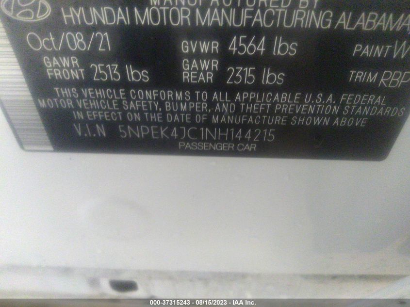 2022 HYUNDAI SONATA N LINE NIGHT EDITION - 5NPEK4JC1NH144215